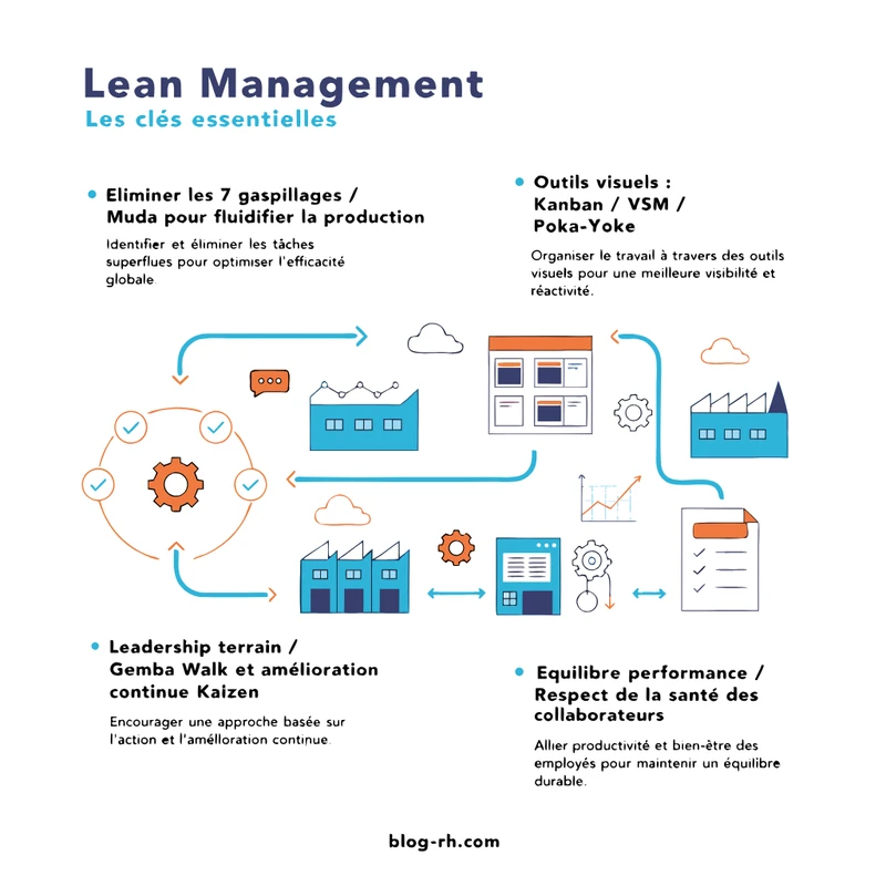 Infographie Lean Management — les clés essentielles