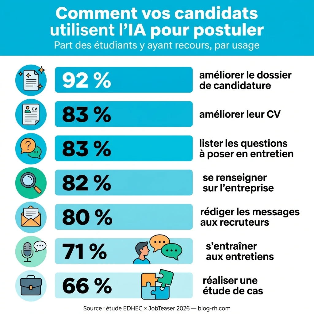 infographie comment vos candidats utilisent l'IA pour postuler