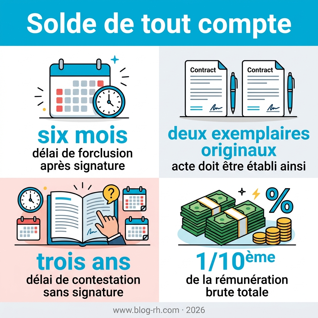 Infographie — solde de tout compte