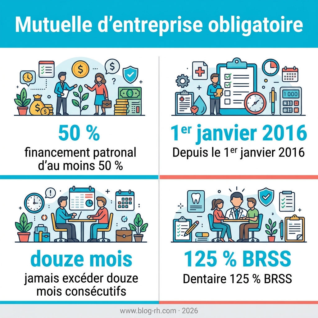 Infographie — mutuelle d'entreprise obligatoire