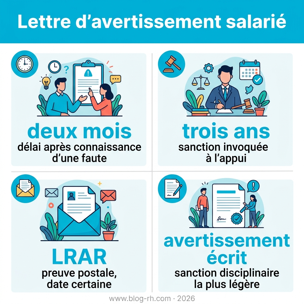 Infographie — lettre d'avertissement salarié